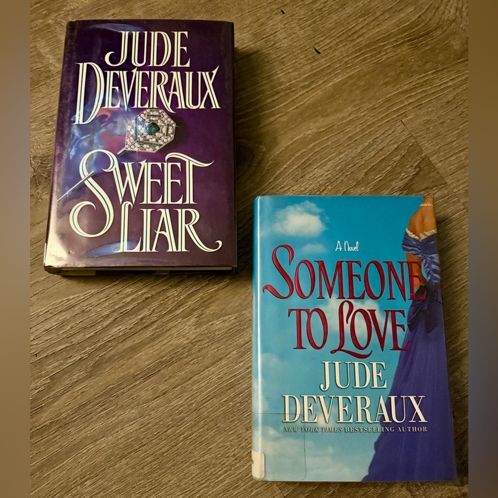 Jude Deveraux Romance Book Set | Sweet Liar & Someone to Love | Hardcover Novels - Picture 2 of 4